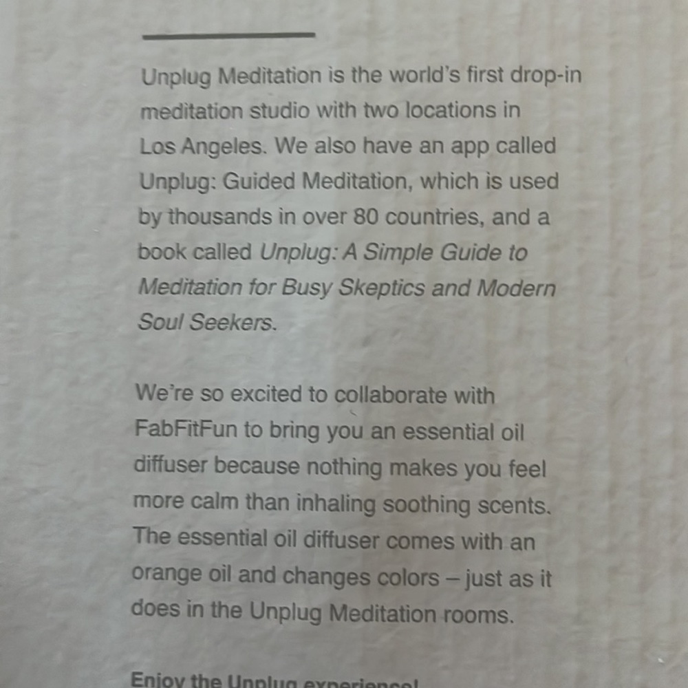 Unplug meditation diffuser - Picture 3 of 6